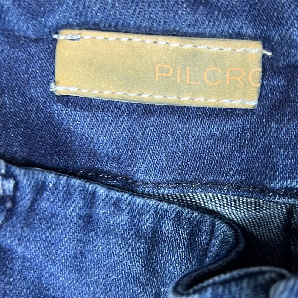 Anthropologie Jeans Womens 28 Pilcro The Skipper Wide Leg Raw Hem High Waisted - Picture 8 of 11